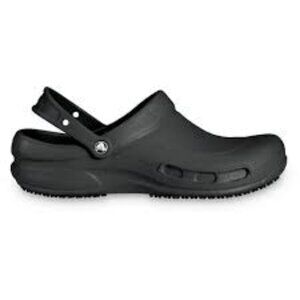 crocs Bistro Slip Resistant Work Clog in Black - M8/W10